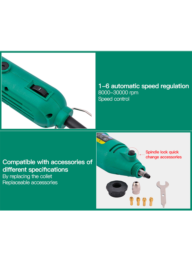 Micro Electric Mill Set Jade Carving Grinder Adjustable Speed Small Electric Mill