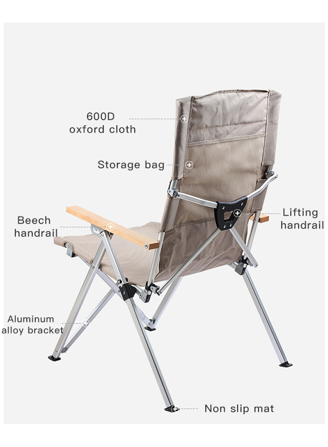 Adjustable Folding Chair Outdoor Lounge Chair 67*59*96cm