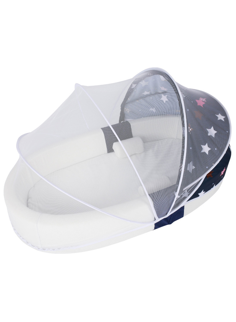 Portable Baby Bed with Tent (with Mosquito Net, Sunshade, and Mommy Bag)