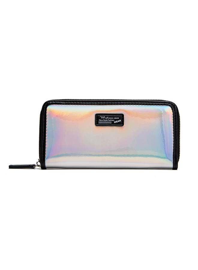 Women's Laser Zipper Purse Handbag 20*10*2.5cm