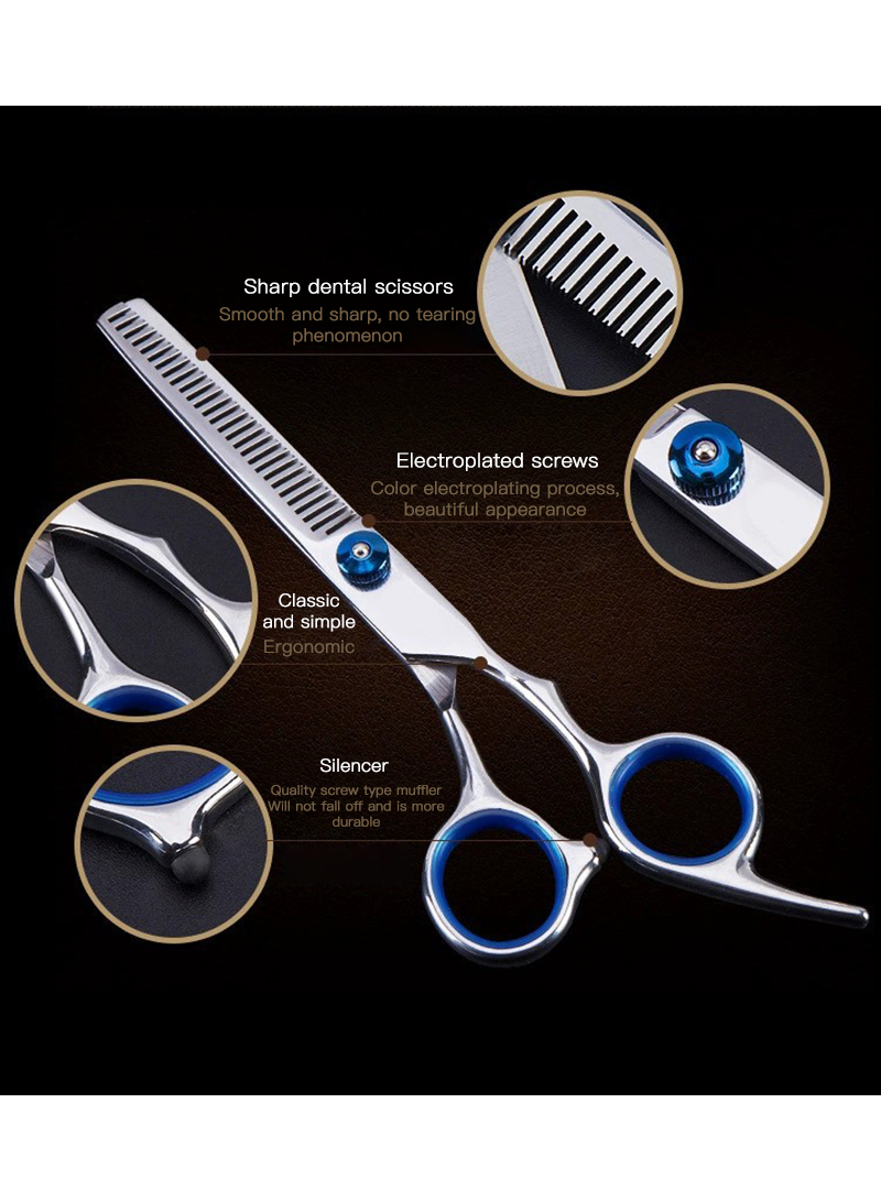 Professional Barber Scissors, Hairdressing Scissors Set, Flat Scissors, Dental Scissors, Stainless Steel Barber Tool Set