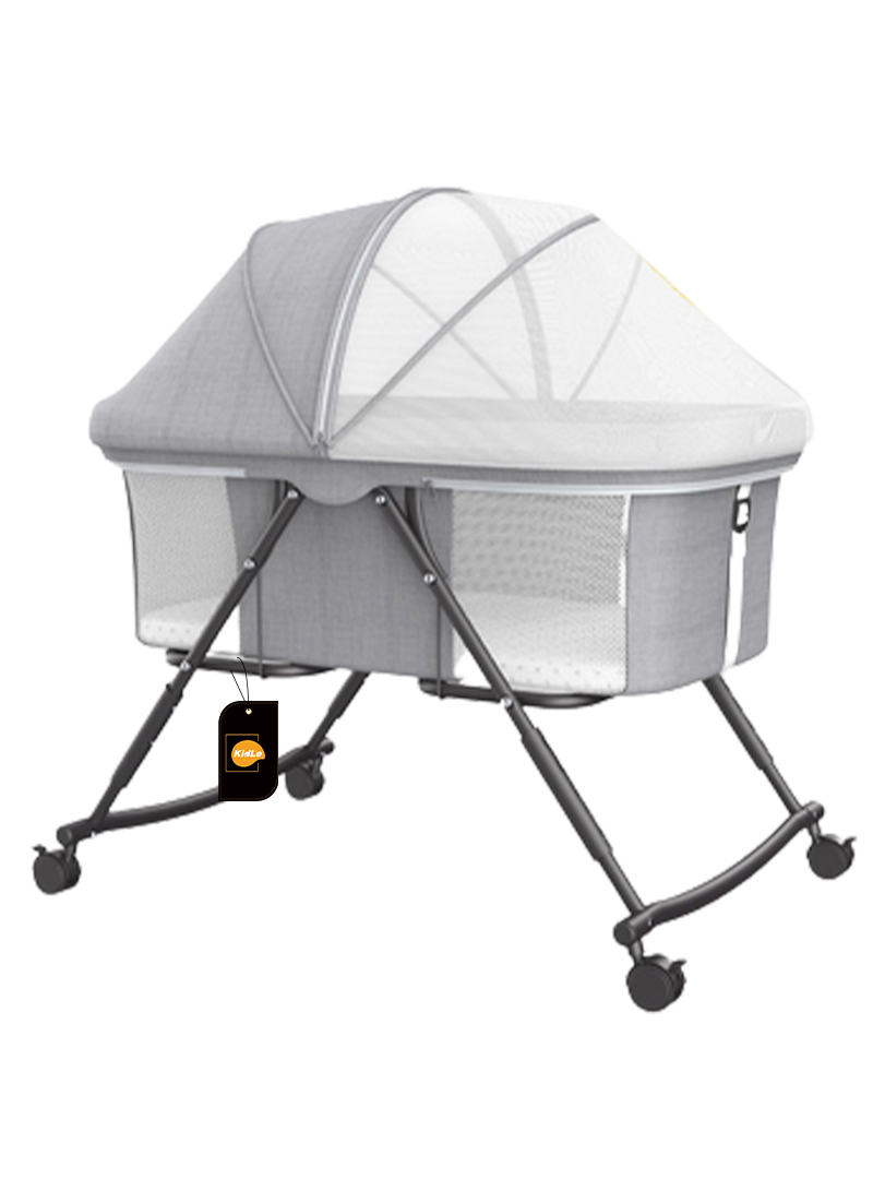 Multi Mode Four Gear Adjustable Height Detachable Reinforced Comfortable Breathable Crib