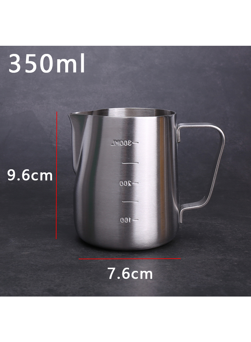 Stainless Steel Household Coffee Pull Flower Cup With Scale Beak Cup 350ml