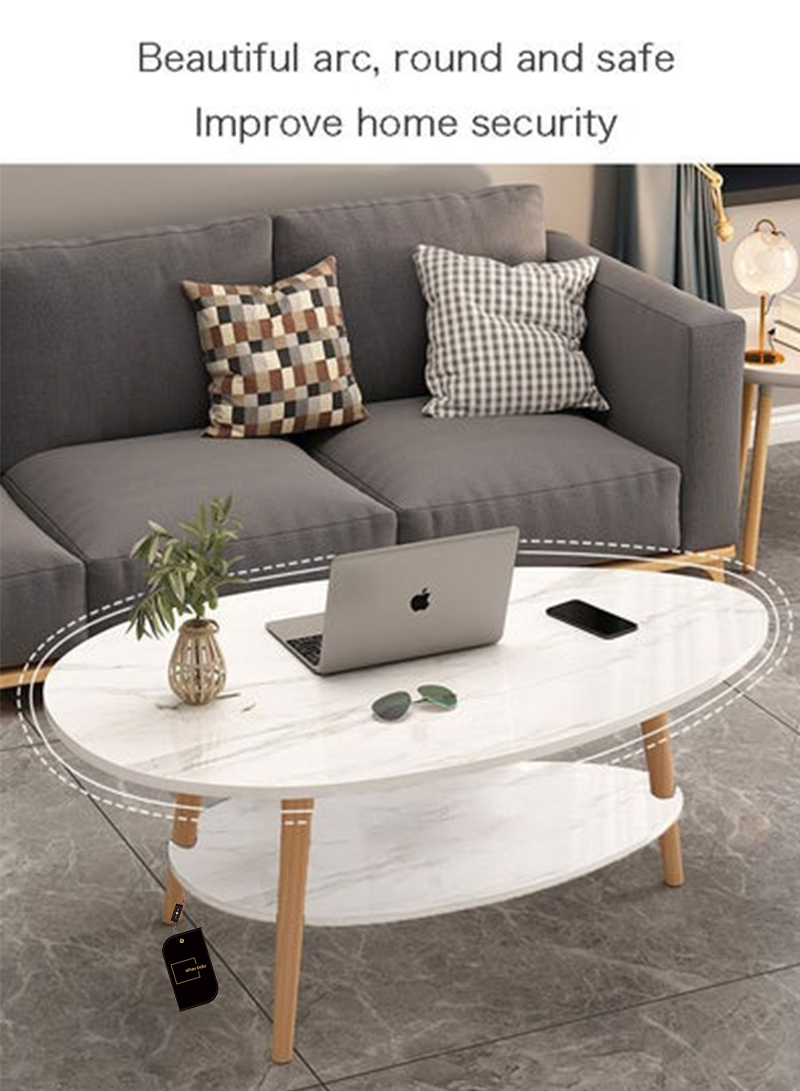 Nordic Style Double-layer Coffee Table 90*50*42cm