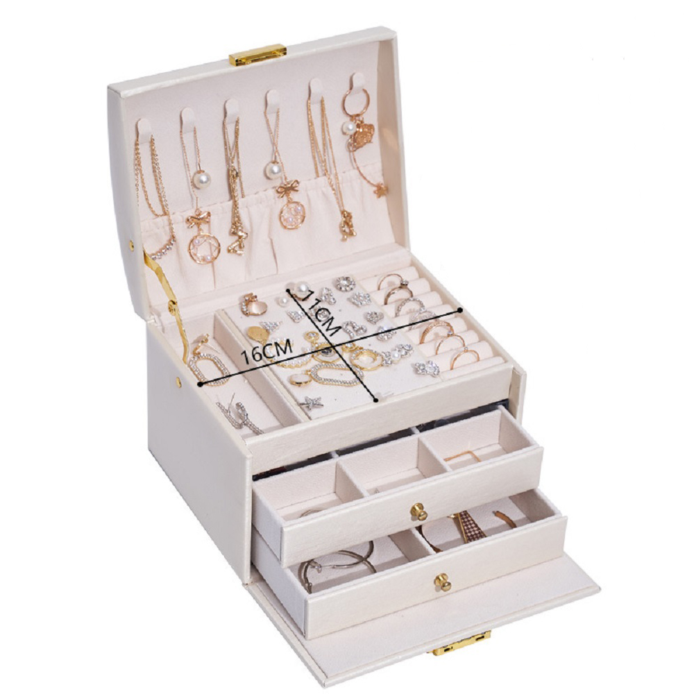 Three-layer Drawer Type Jewelry Storage Box Creation