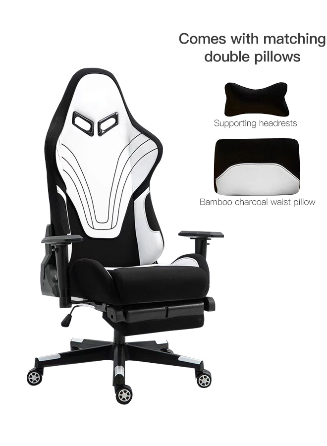 Home Esports Game Chair with Foot Rest, Waist Pillow, Adjustable Pillow