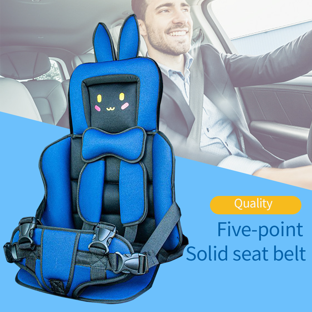 Portable Child Car Safety Chair With Five-point Safety Belt
