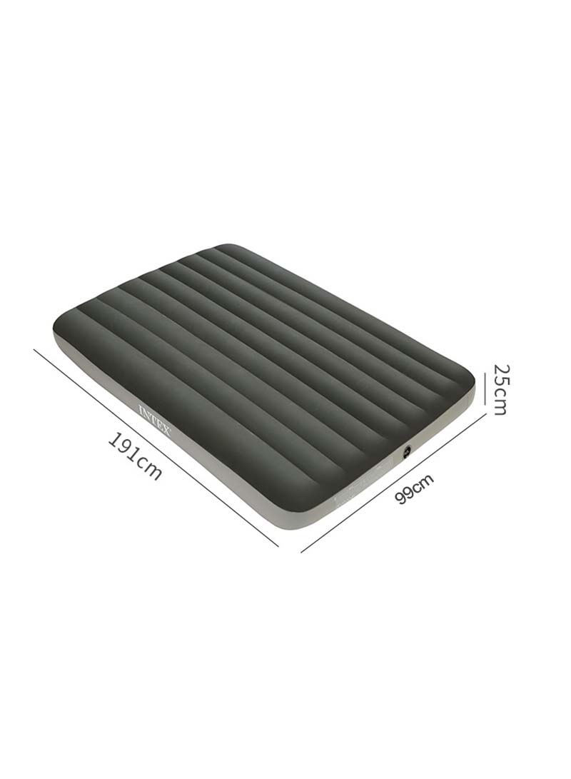 Dura Beam Downy Airbed With Foot Bip Twin Size PVC Dark Green/Grey 191 X 99 X 25cm