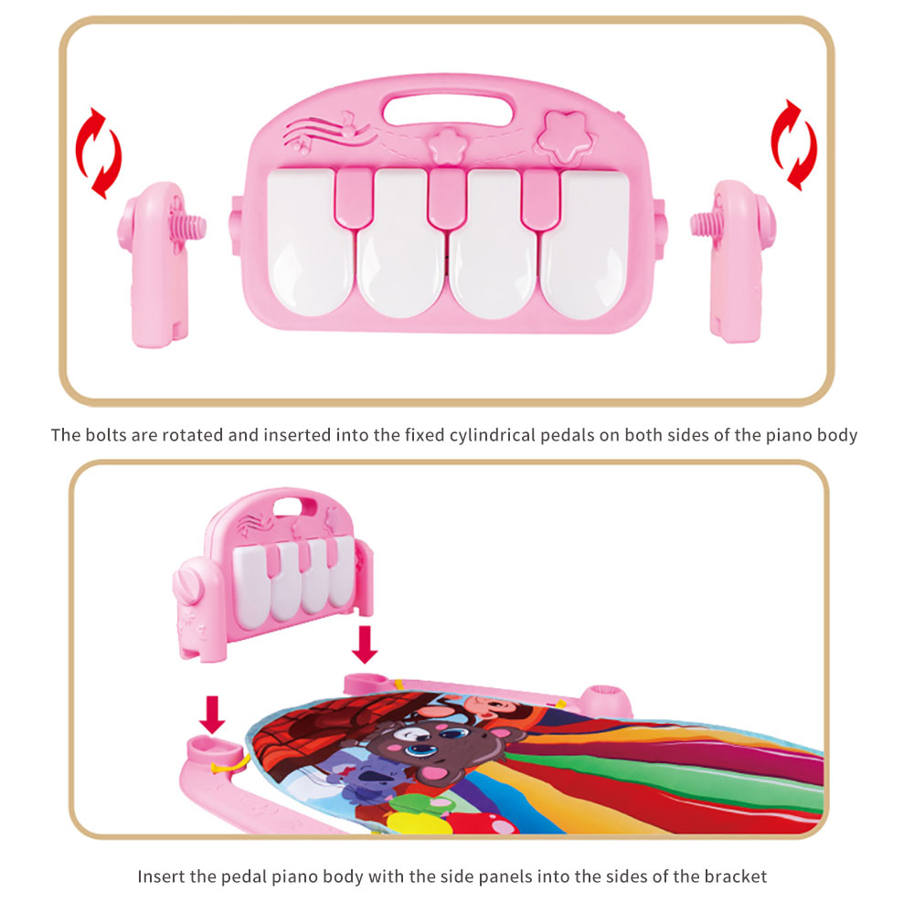 Infant Music Pedal Piano Fitness Rack 0-18 Months Baby Crawling Mat Children's New Toys
