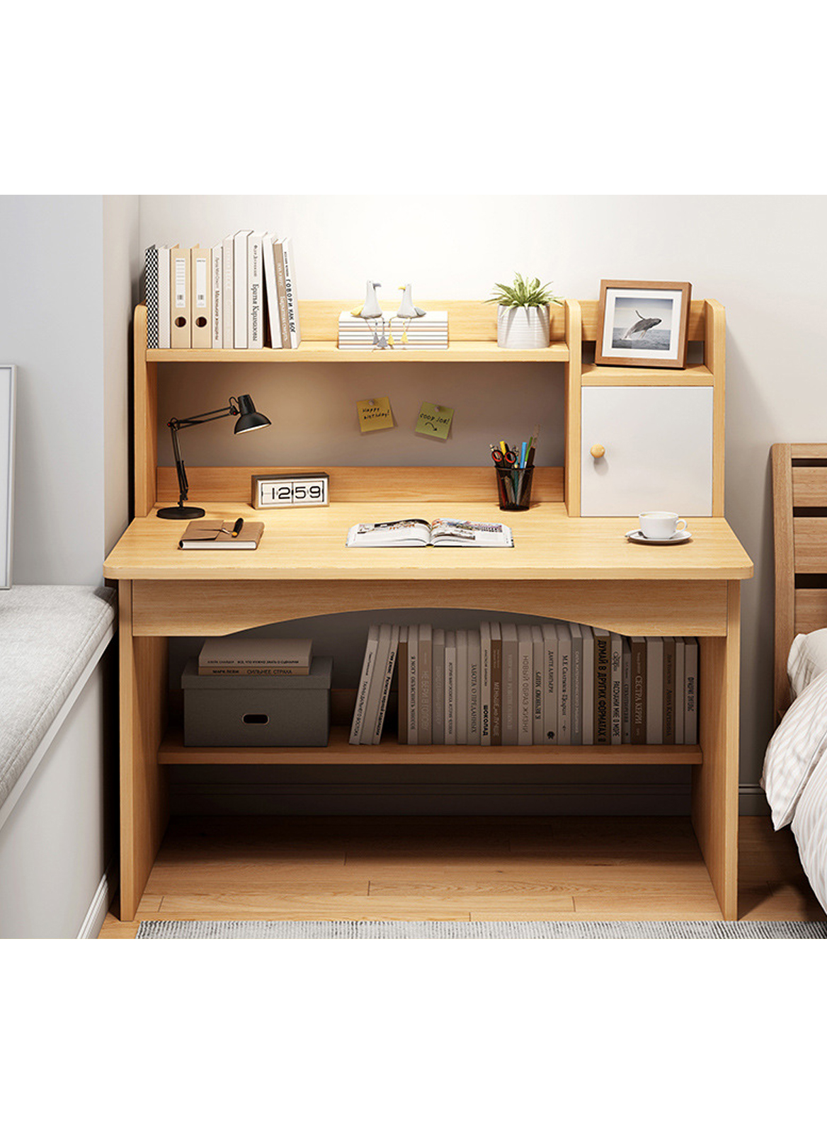 Modern Home Office Desk Study Desk with Drawers for Storage 80*45*105cm
