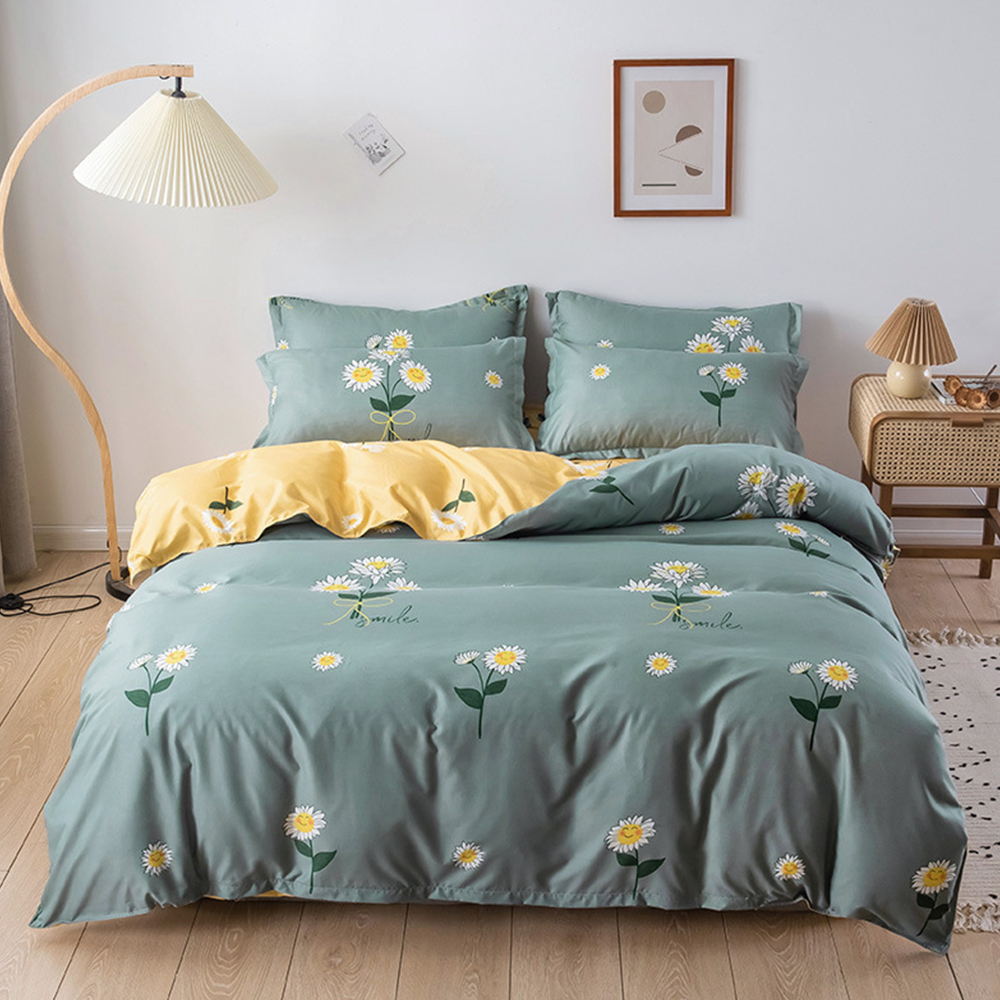 4-Piece Bed Sheet Quilt Cover Bedding Set 150*200cm