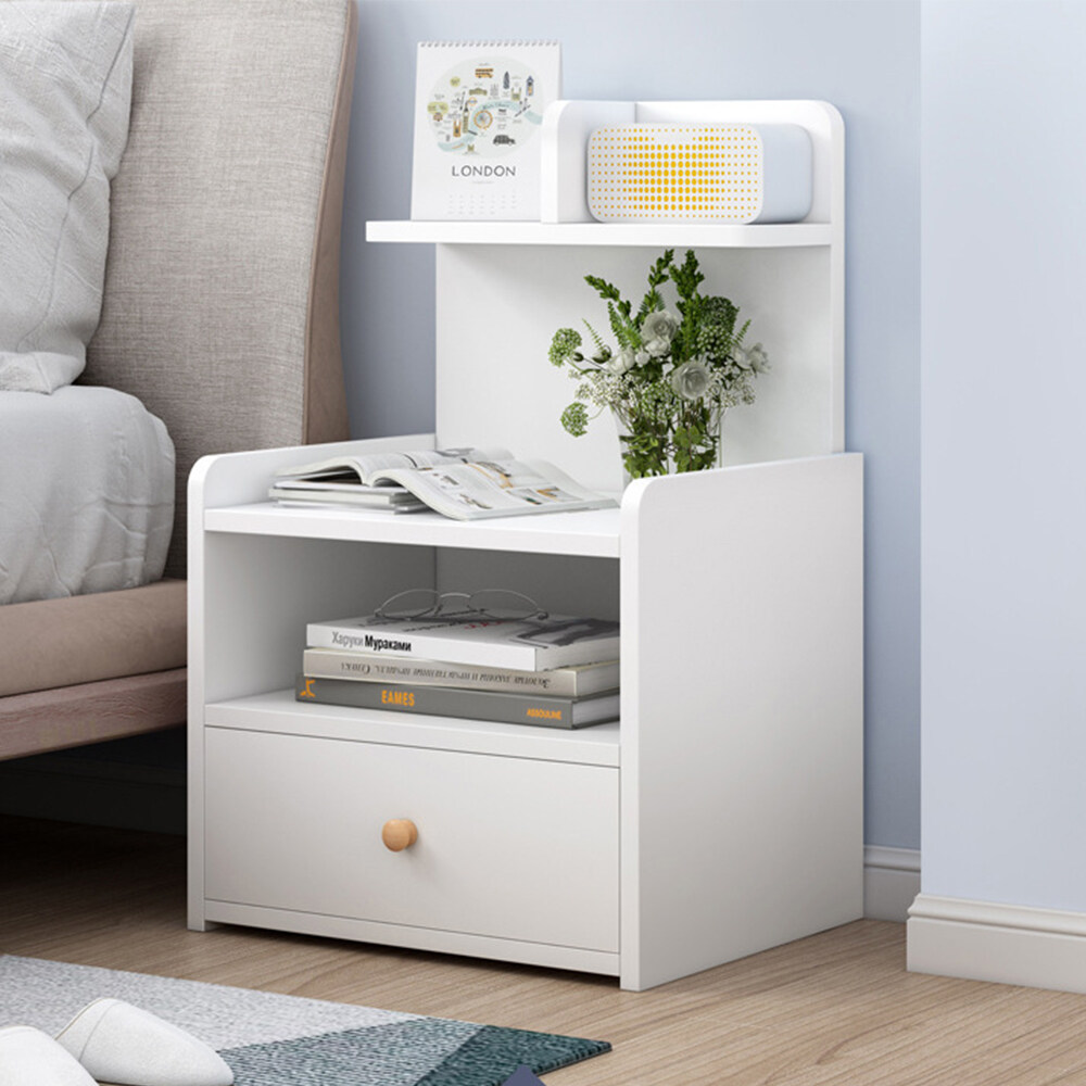 Sharpdo Nightstands, Home Bedside Storage Cabinet With Drawer And Shelf
