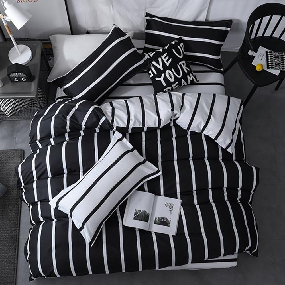 6-Piece Bedding Set Sheet set Comforter Set Luxurious Cotton and Soft Microfiber with 1 Duvet/Quilt Cover And 1 Flat sheet And 4 Pillowcases King 2.2m bed (230*250cm)