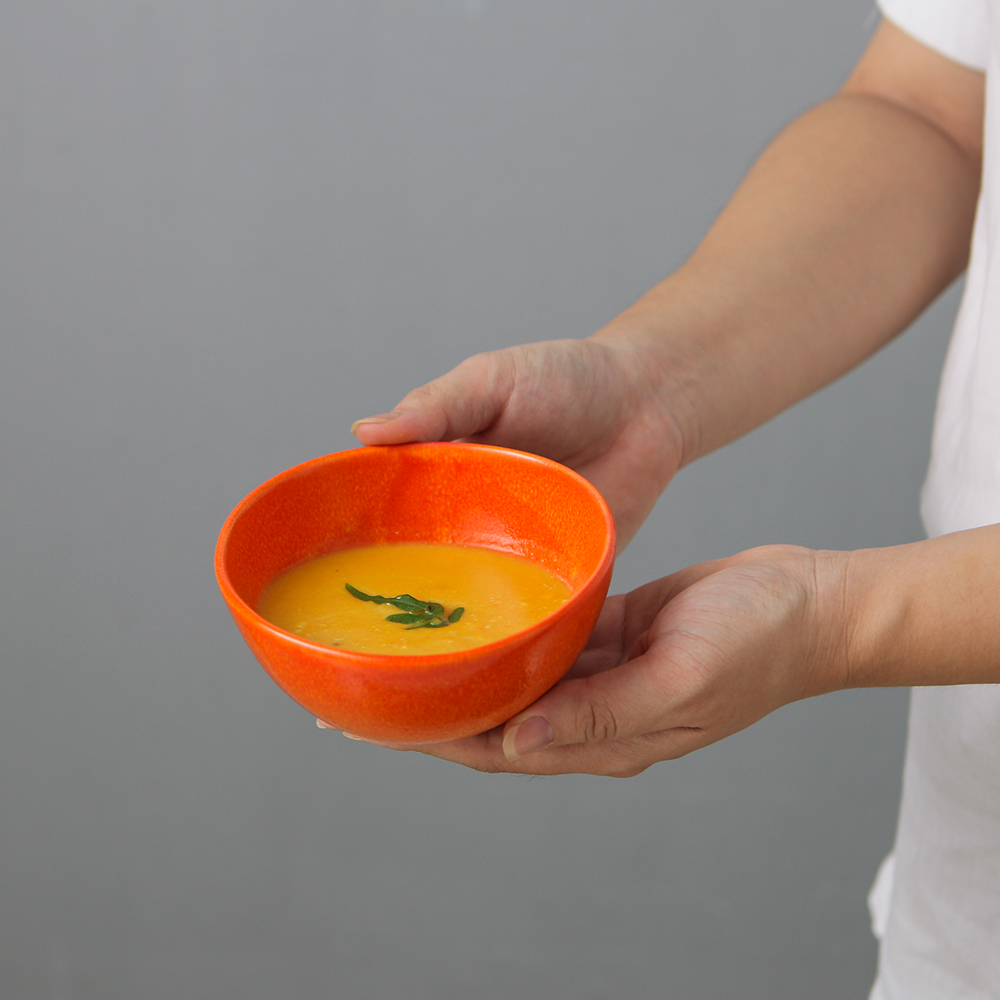 Sets of 3 Orange Egg Bowls 350ML