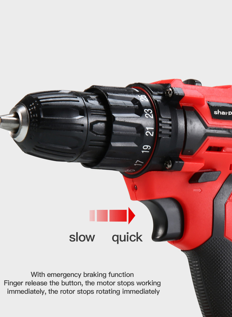 Cordless Hammer Drill Driver Two-Speed Upgrade 12V