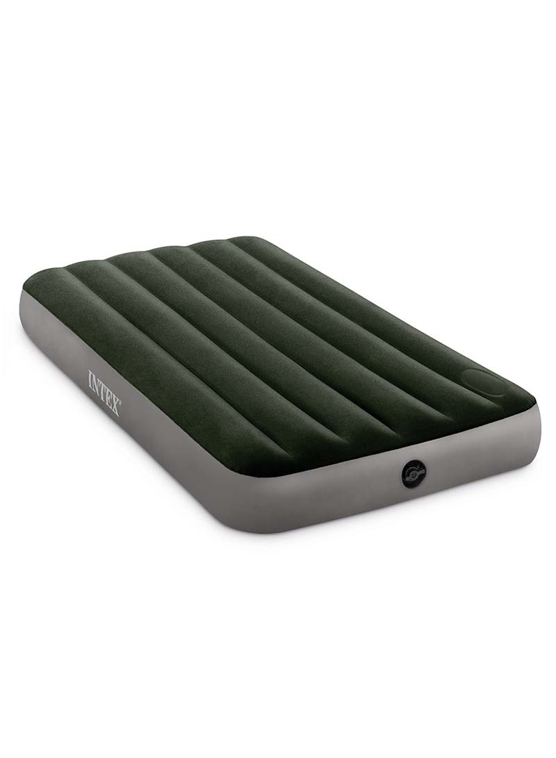 Dura Beam Downy Airbed with Foot Bip Twin Size PVC Dark Green/Grey 152*203*25CM