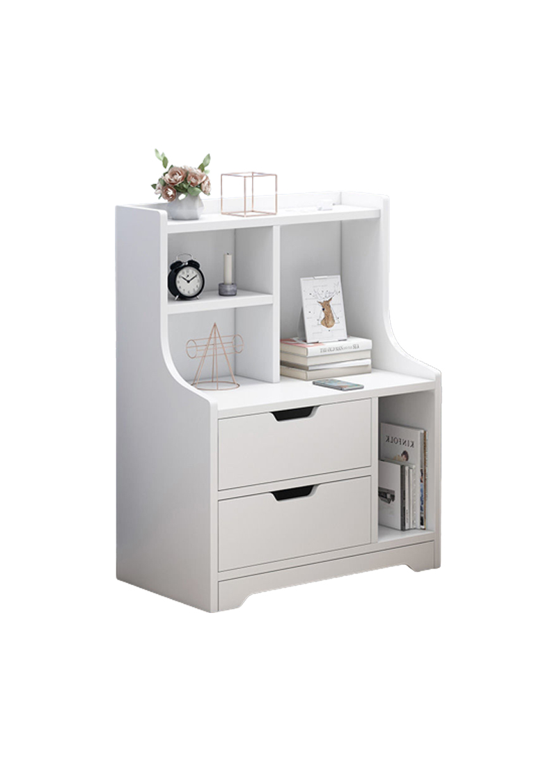 Sharpdo Nightstands Home Bedside Storage Cabinet With 2 Drawers White