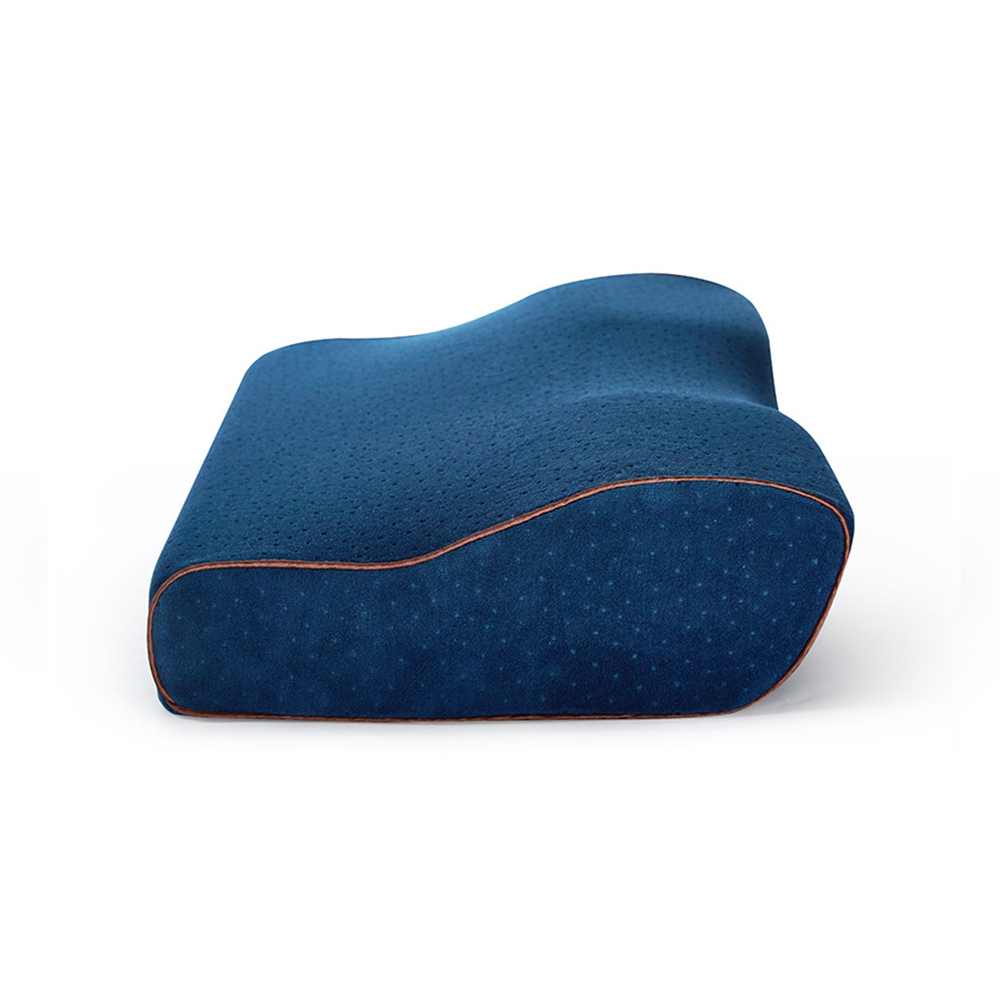 Orthopedic Memory Foam Butterfly Pillow Cervical Neck Support Pillow Blue 50*30*30*6cm