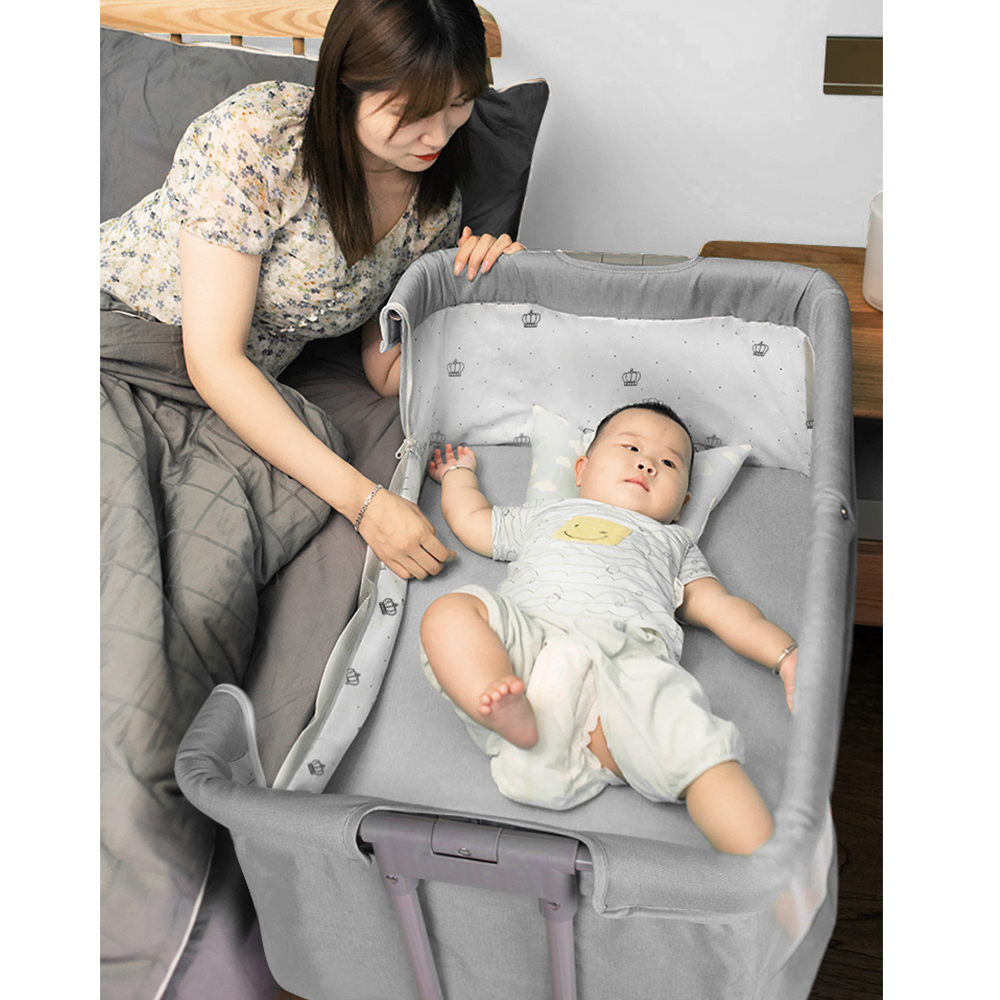 Portable Folding Multifunctional Crib，Baby Bassinet，Bedside Sleeper