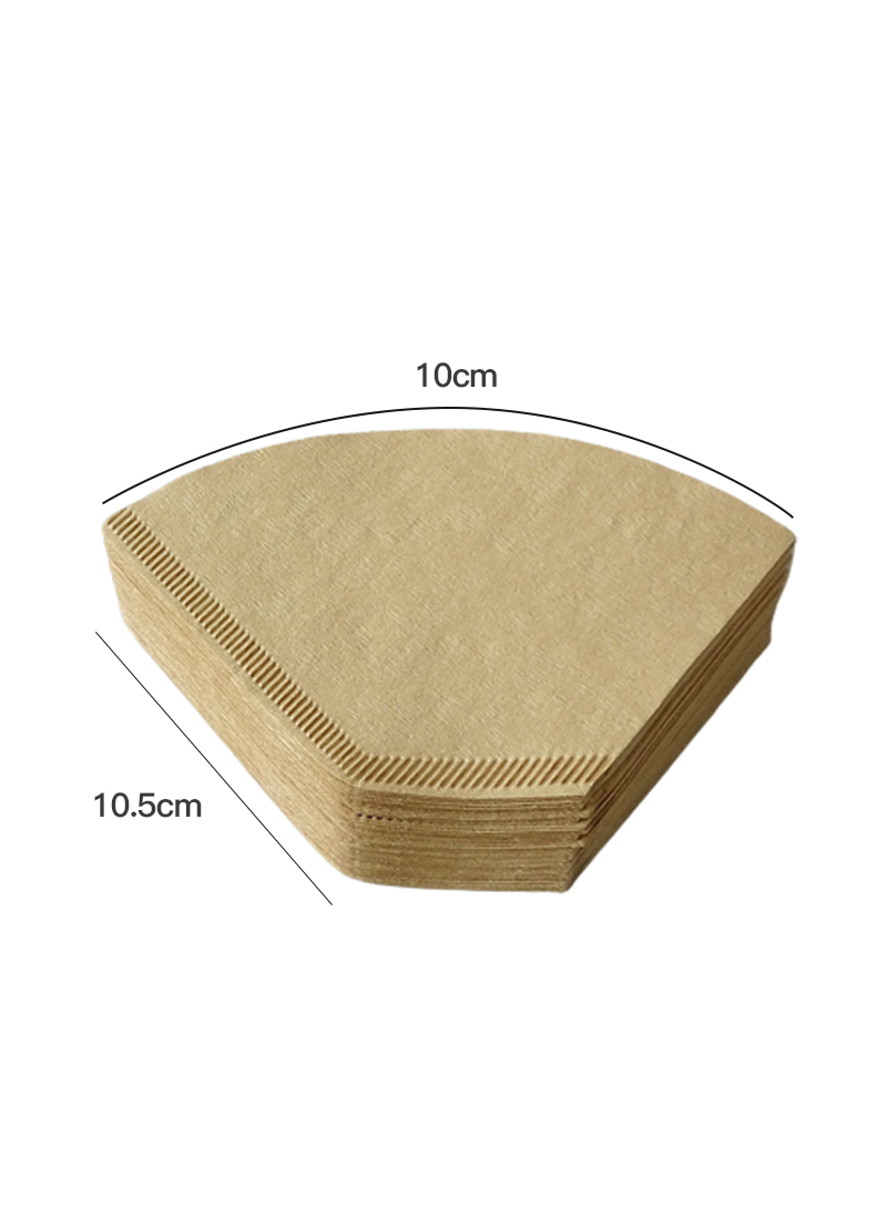 100-Piece Sector Coffee Paper Filter Beige V60