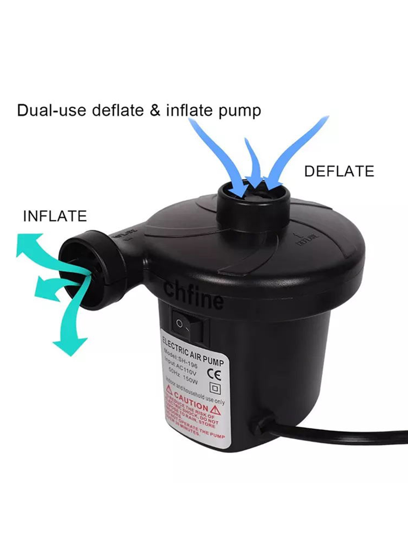 HT-202 Dual-use Electric Air Pump For Car And Home Can Quickly Inflate And Pump Air 12V 220V