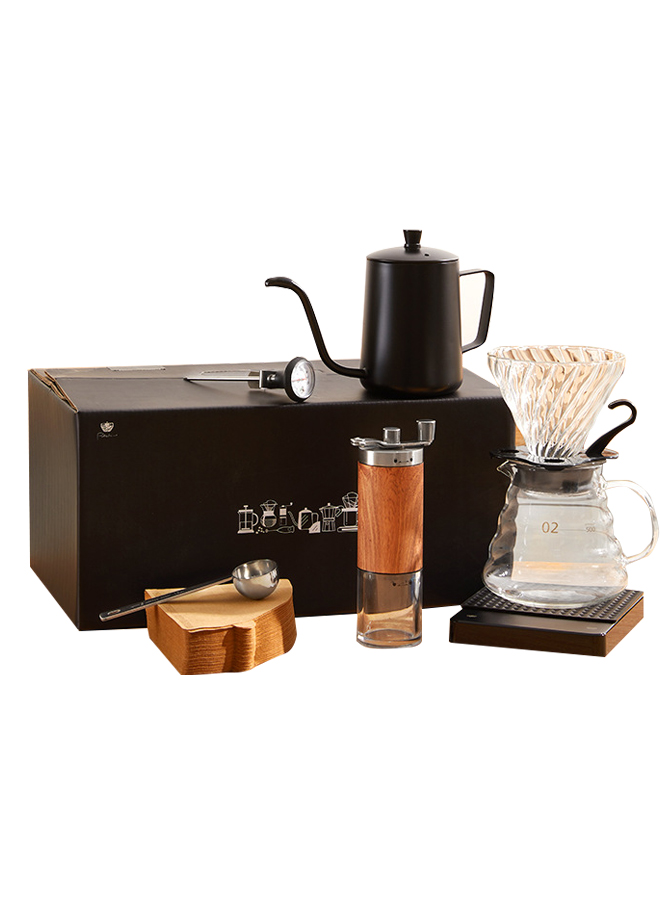 8-Piece Household Hand Brewed Coffee Pot Gift Set