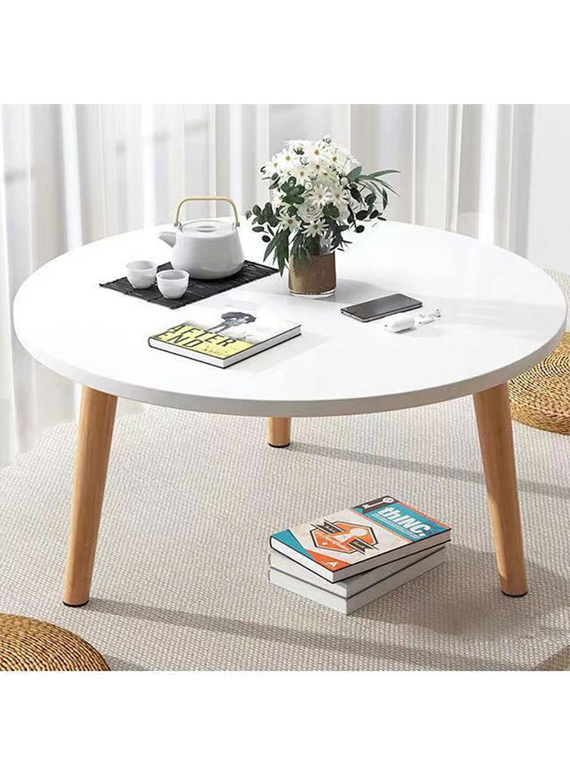 Simple Nordic Small Round Table Small Family Round Table Household Balcony Coffee Table
