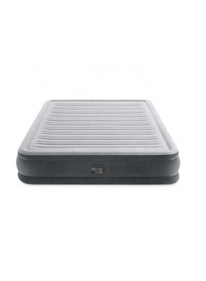 Ntex Built-in Electric Pump Double-layer Enlarged Wire-pulling Air Bed Flocking Air Mattress 152*203*33cm