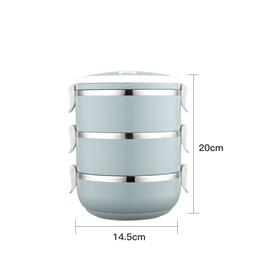 3-piece Stainless Steel Insulated Lunch Box