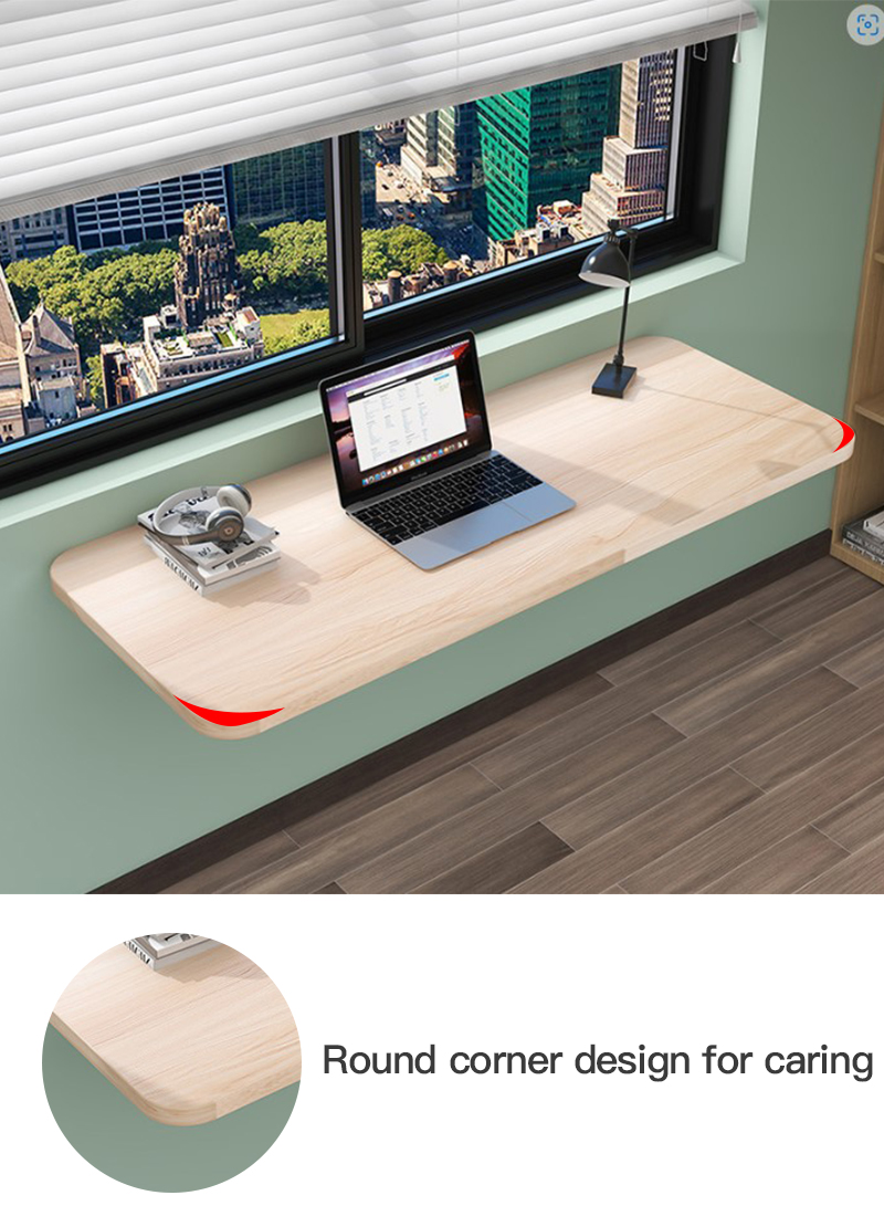 Multifunctional Wall Mounted Folding Computer Desk Kitchen Countertop Space Saver White 80*40cm