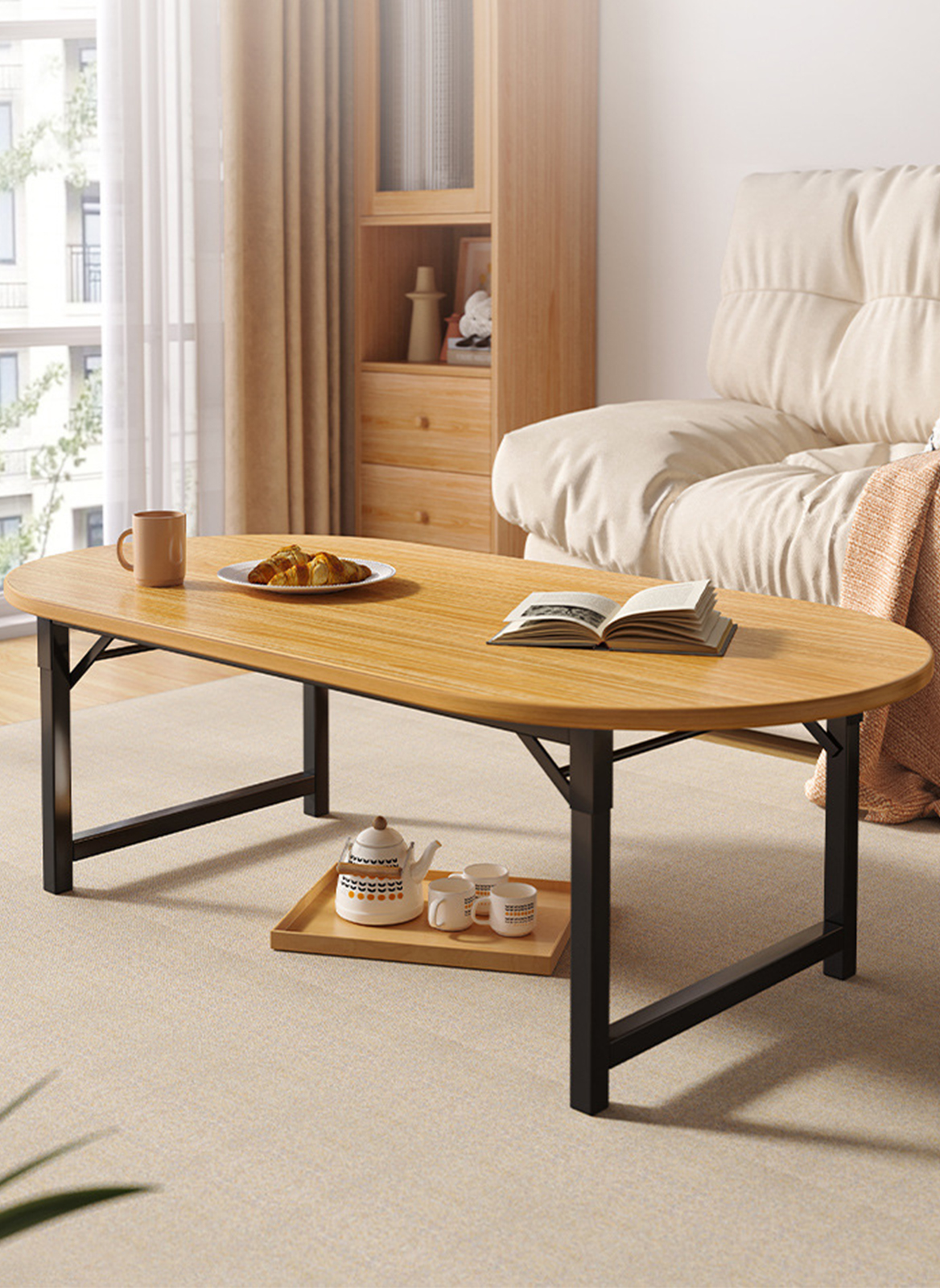 Modern Simple Living Room Household Portable Folding Coffee Table Folding Table