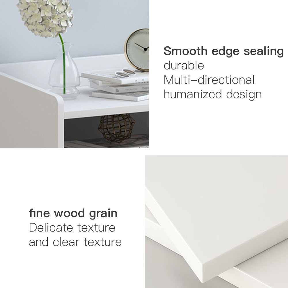 Sharpdo NIghtstands With 2 Shelves Simple Bedside Storage Cabinet For Bedroom Or Living Room