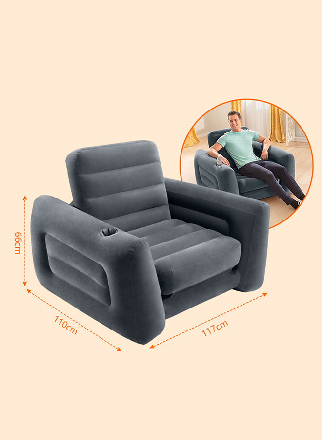 Intex Luxury Single Folding Inflatable Sofa Couch Couch Square Adult Lounge Chair