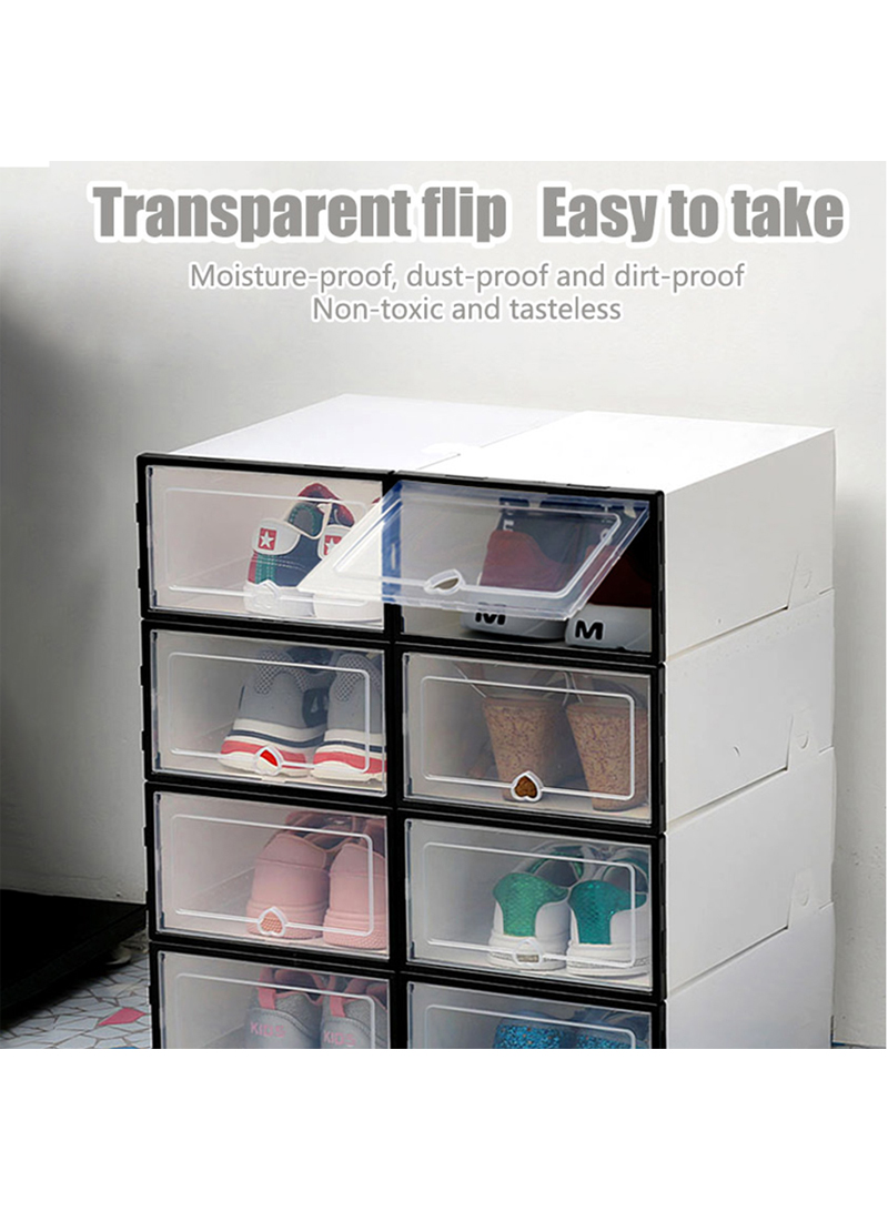 Three Transparent Dust-proof Combination Storage Shoe Boxes