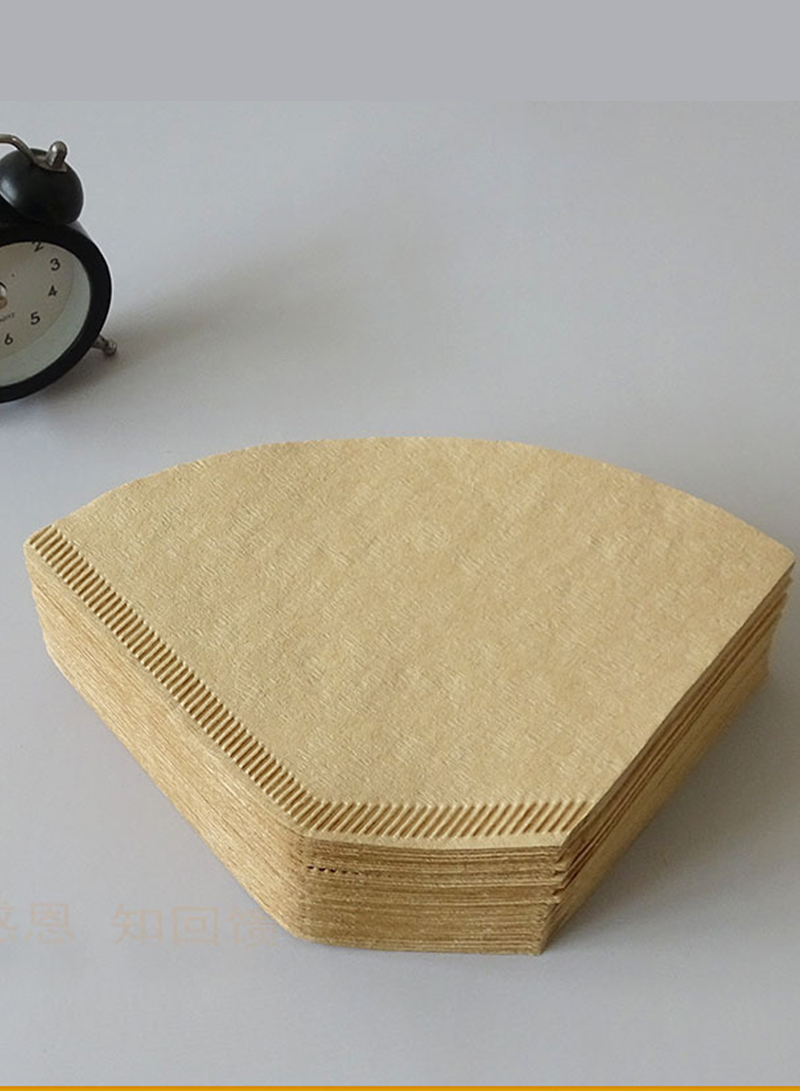 100-Piece Sector Coffee Paper Filter Beige V60