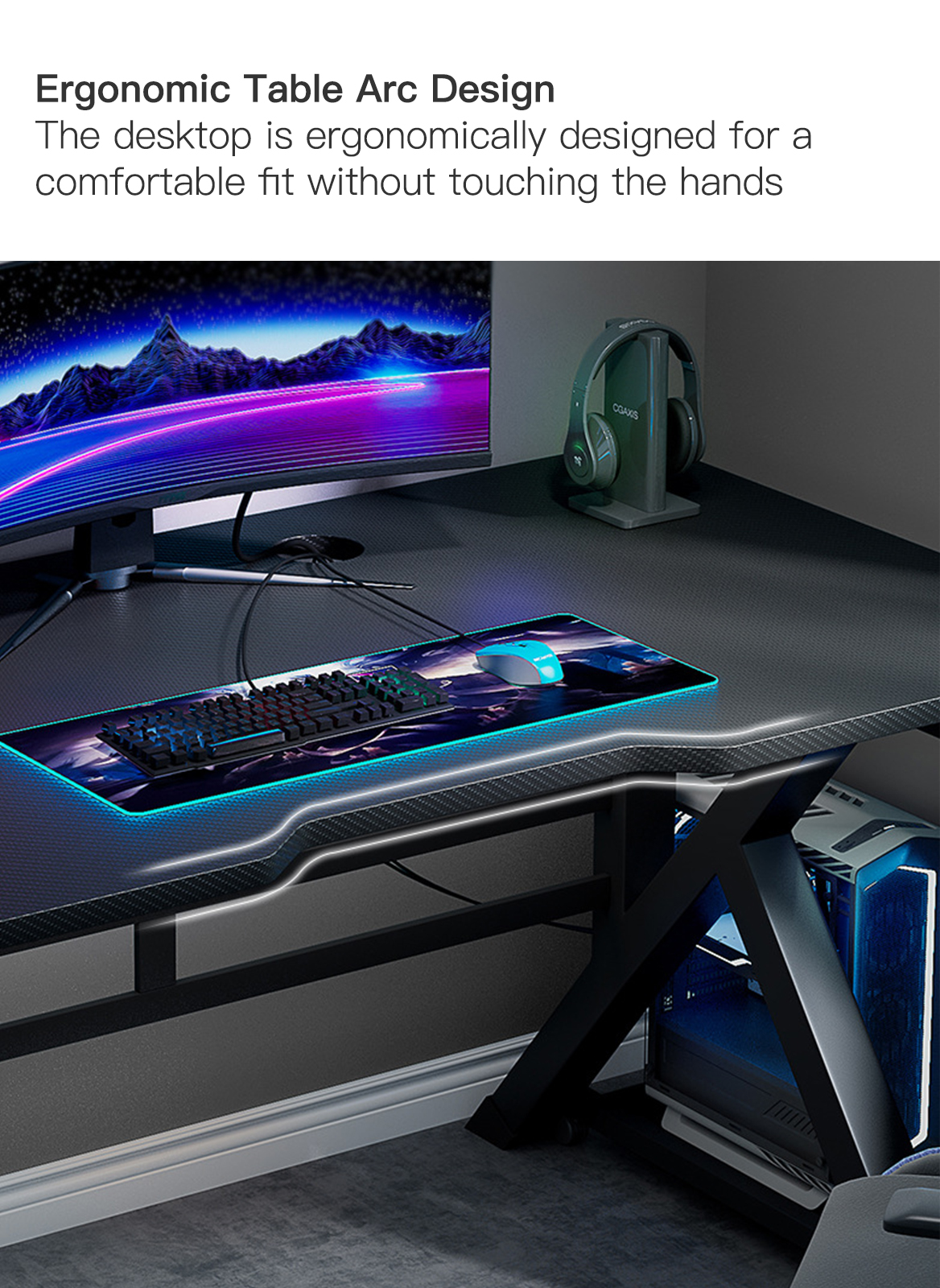 Computer Desk for Esports Games 120*60*75cm