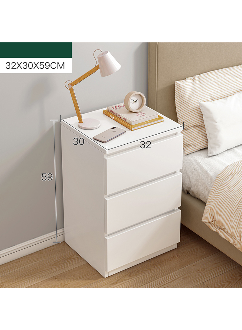 Sharpdo Nightstands Simple Modern Bedroom Bedside Table Solid Wood Minimalist Multi-function Light Luxury Style Bedside Storage Small Cabinet