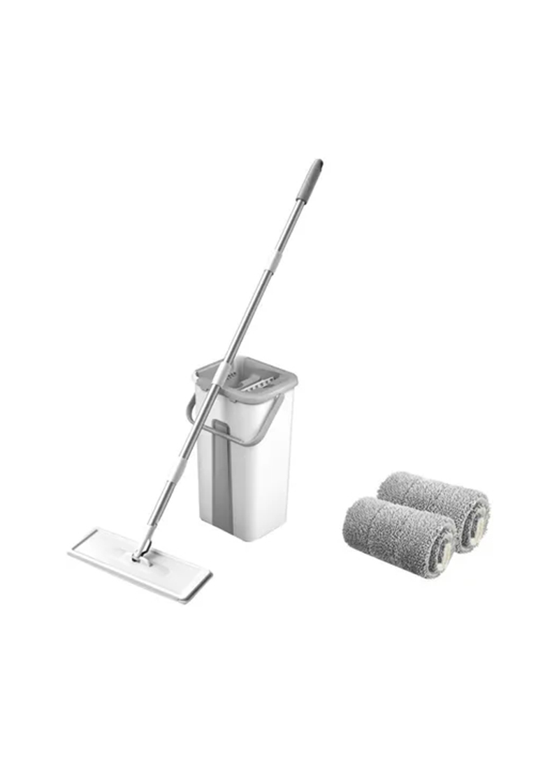 4-Piece Microfiber Mop With Bucket And Refill Pad Roll