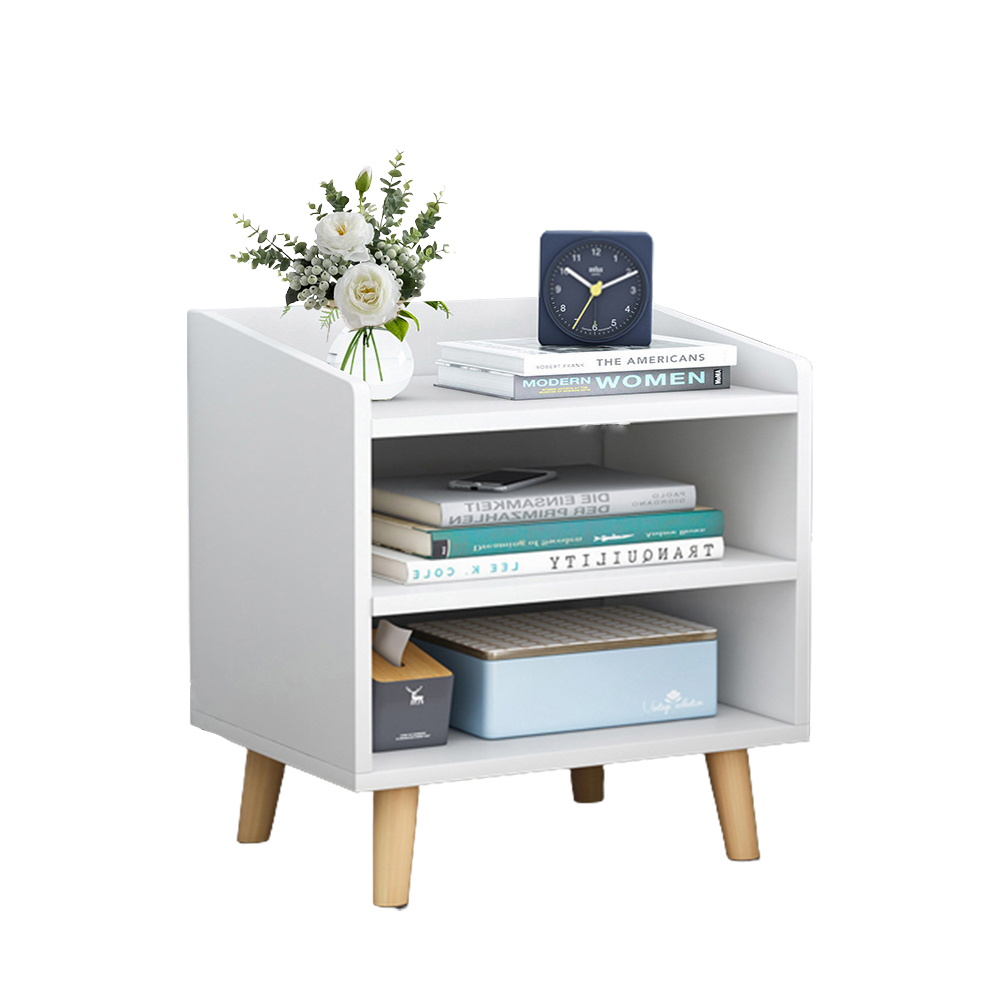 Sharpdo NIghtstands With 2 Shelves Simple Bedside Storage Cabinet For Bedroom Or Living Room