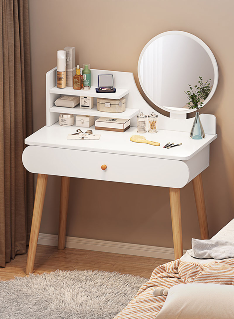White Fashion Simple Wooden Dresser With Storage