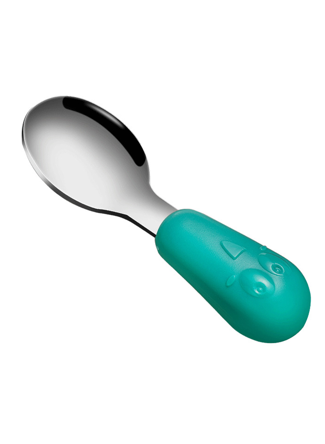 Children's tableware 316 stainless steel short handle fork spoon, baby eating training spoon, baby feeding spoon set