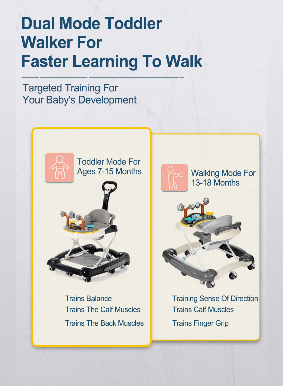 Baby Walker Anti-O Leg Anti-Turnover Girl Baby Boy Multi-function Toddler Walking Aid Can Sit Stroller