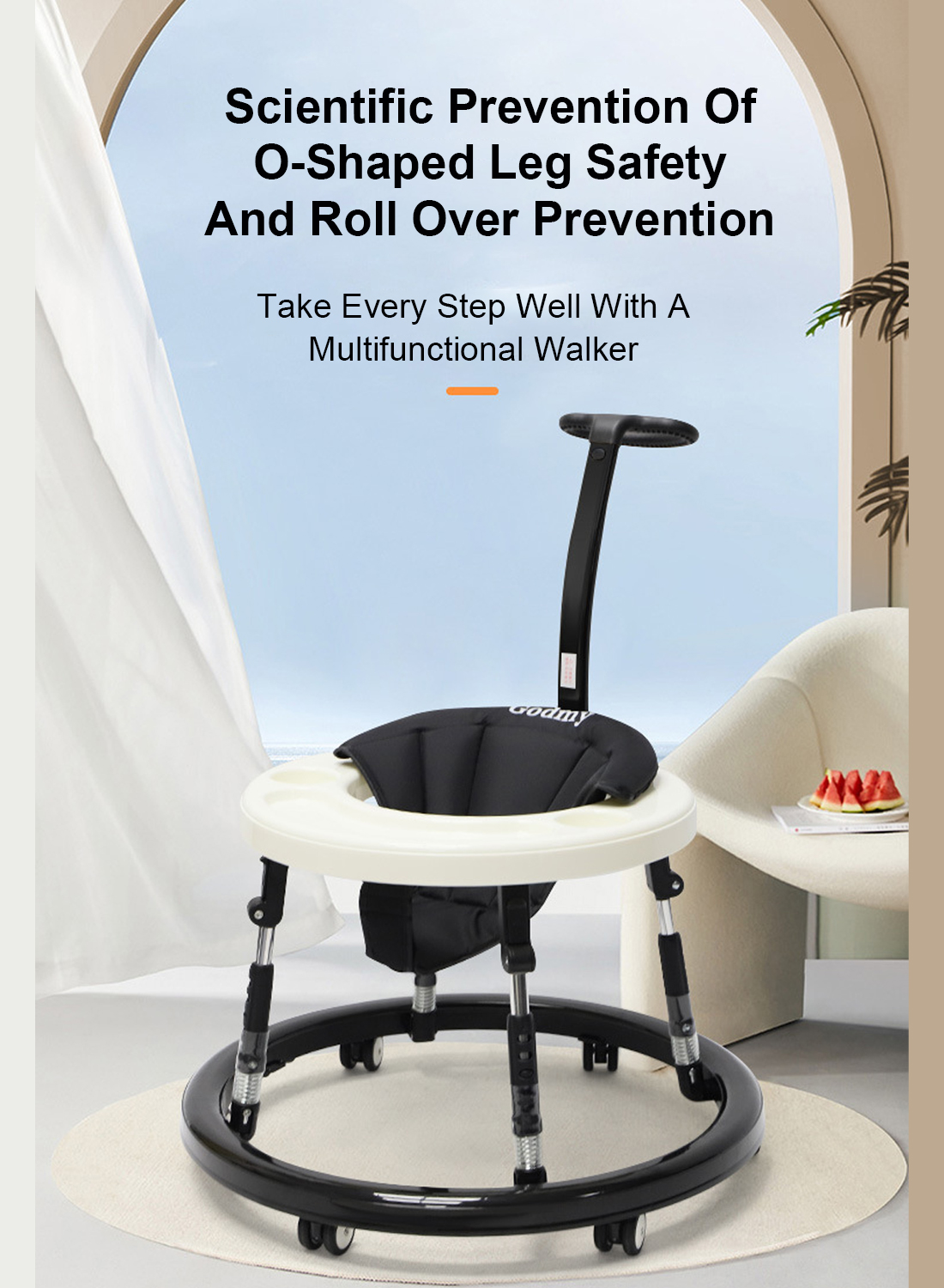 Baby stroller with O-shaped legs and anti rollover 2023 baby can sit and push the learning cart to start the car