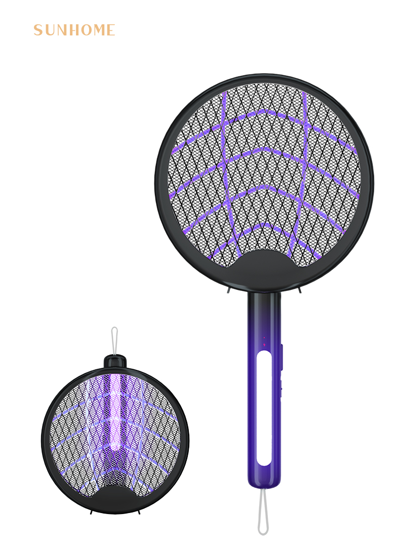 SUNHOME 2-in-1 Retractable Portable Electric Mosquito Swatter