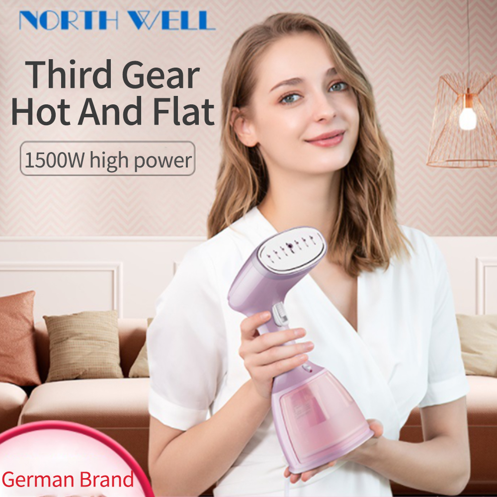 Handheld Electric Garment Steamer 350ml 1500W Pink