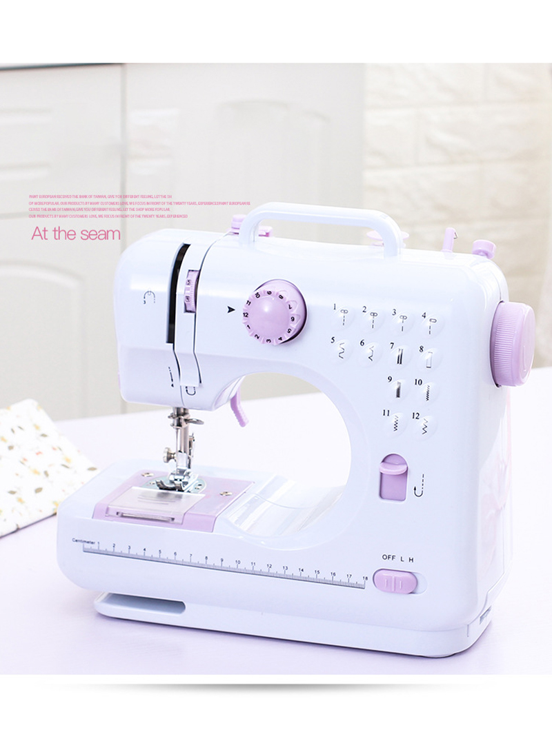 Mini Portable Electric Sewing Machine UFR-705 White/Purple