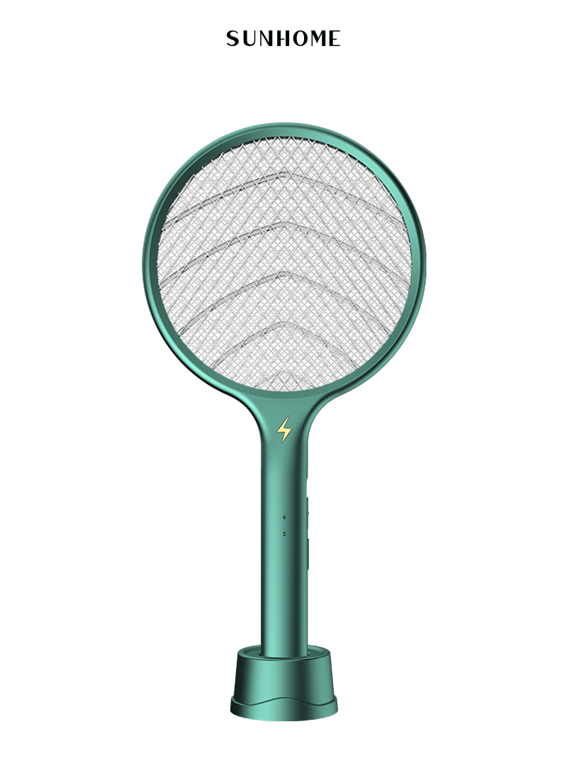 SUNHOME 2 In1 USB Rechargeable Electric Swatter Green