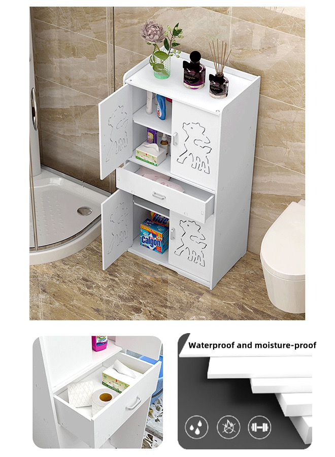 Floor to Floor Waterproof Storage Rack and Storage Cabinet in Bathroom and Bathroom 40*30*120cm