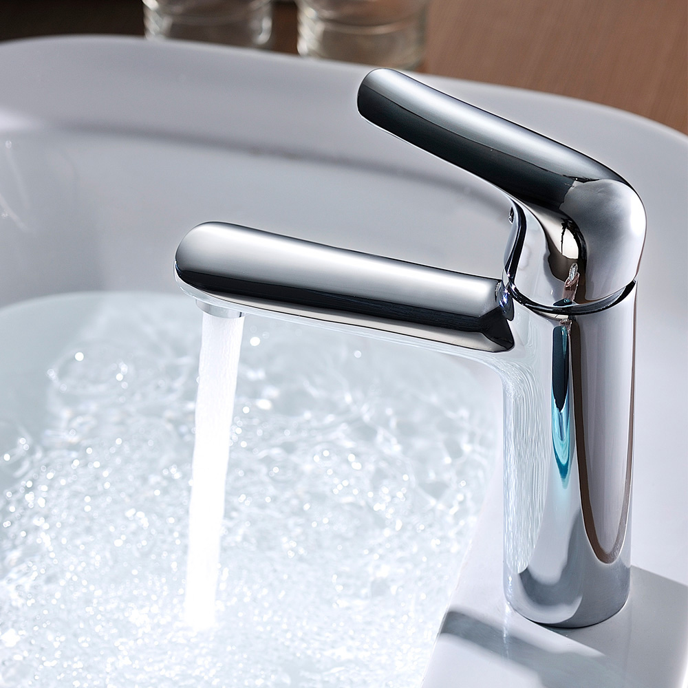 Exposed basin faucet