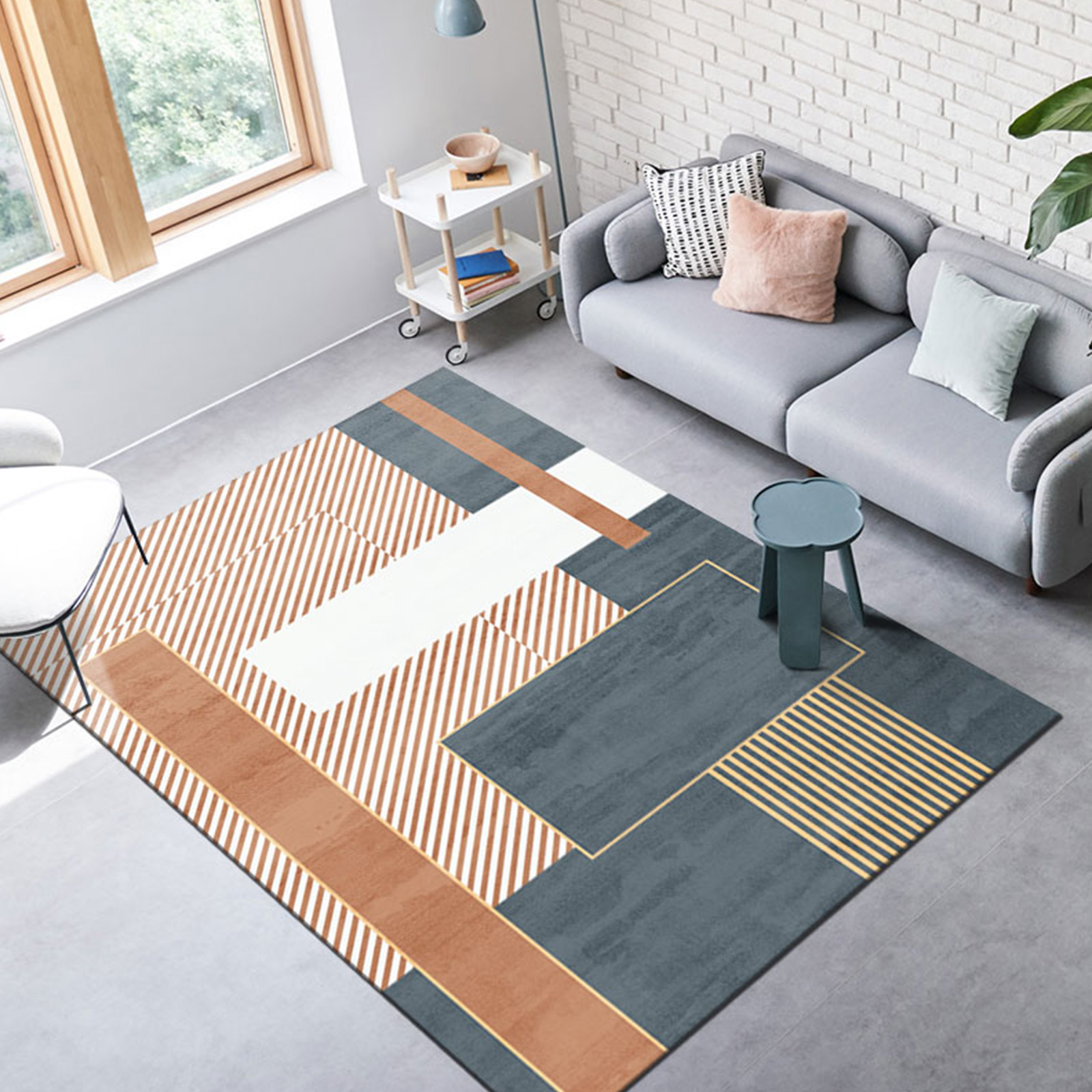 Household Modern Minimalist Living Room Sofa Coffee Table Carpet 200*300CM